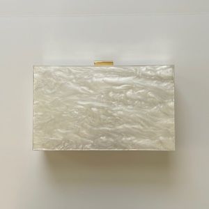 Marble White Clutch